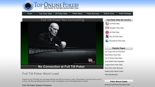 Full Tilt Poker not Connecting - The Best in Online Poker