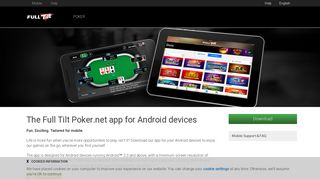 The Full Tilt Poker.net app for Android devices