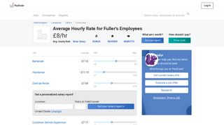 Fuller's Wages, Hourly Wage Rate | PayScale United Kingdom