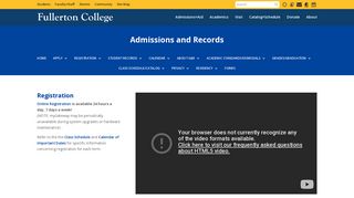 Registration Holds - Admissions and Records - Fullerton College