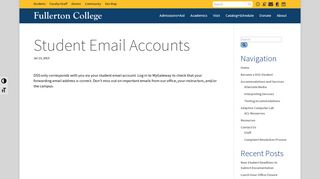 Student Email Accounts - Fullerton College's Disability Support Services
