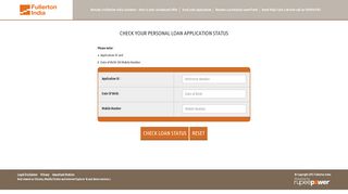 Track your Personal Loan Application - Fullerton Personal Loans