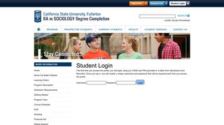 Portal Login for Online Students at Cal State Fullerton