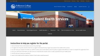 Hornet Health Portal - Student Health Services - Fullerton College