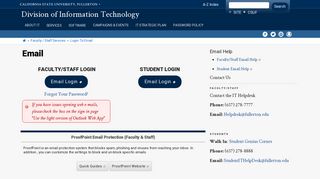 Login To Email - Division of Information ... - Cal State Fullerton