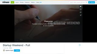 Startup Weekend - Full on Vimeo