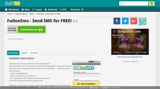 FullonSms - Send SMS for FREE! 2.2 Free Download