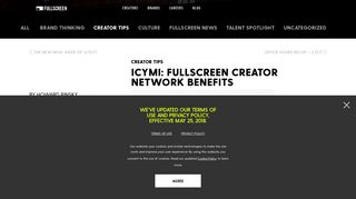 Fullscreen Creator Network benefits