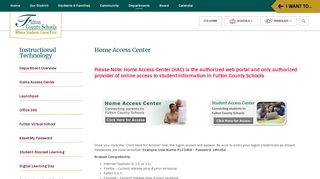 Students and Parents Home Access Center - Fulton County Schools