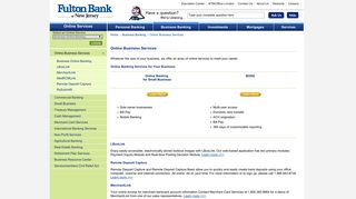 Online Business Services from Fulton Bank of New Jersey
