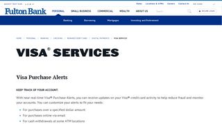 Visa Services | Fulton Bank