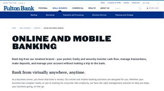 Online and Mobile Banking | Fulton Bank