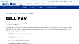 Online Bill Pay | Fulton Bank