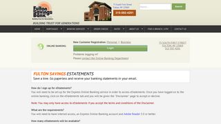 Electronic Banking | Online Banking | Fulton Savings Bank