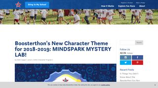 Boosterthon's New Character Theme for 2018-2019: MINDSPARK ...