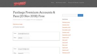 Funbags Premium Accounts & Pass - xpassgf
