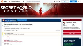 Can someone post link to TSW account login page ...