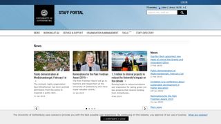 The University of Gothenburg Staff Portal - Medarbetarportalen