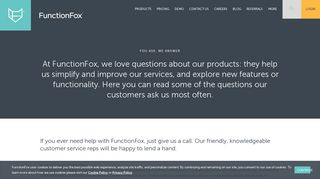FunctionFox Questions| FAQ's | FunctionFox