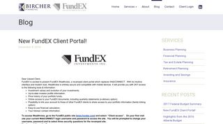 New FundEX Client Portal! - Bircher Financial