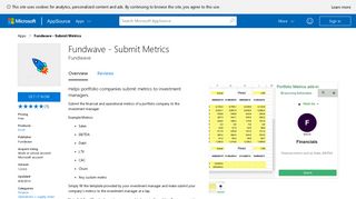 Fundwave - Submit Metrics - Microsoft AppSource
