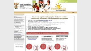 To access, register and apply for the Funza Lushaka Bursary the ...