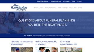 Homesteaders Life Company | Pre-need Funeral Insurance Funding
