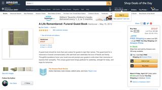 A Life Remembered: Funeral Guest Book: Dan Zadra ... - Amazon.com