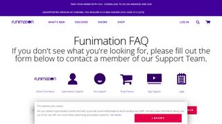 Customer Support FAQ | Funimation