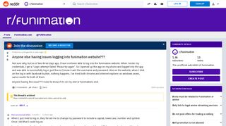 Anyone else having issues logging into funimation website ...