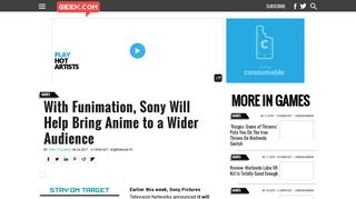 With Funimation, Sony Will Help Bring Anime to a Wider Audience ...