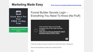Funnel Builder Secrets Login – Everything You Need To Know (No Fluff)