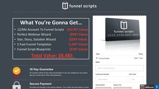 Funnel Scripts Signup Page
