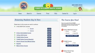 Returning Students Log In Here - Funny in Florida Traffic School