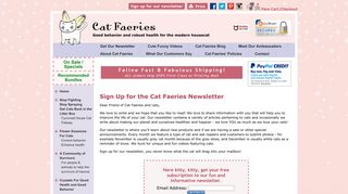 Sign Up for the Cat Faeries Newsletter: CatFaeries.com