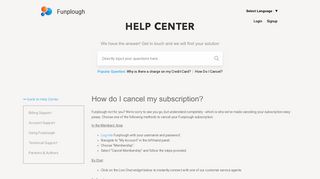 How do I cancel my subscription? - funplough - Zendesk