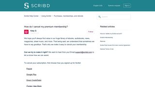 How do I cancel my premium membership? – Scribd Help Center