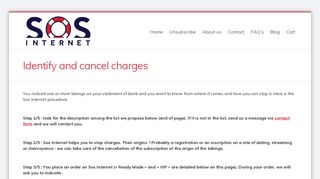 Identify and cancel charges - Sos-internet