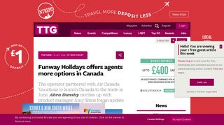 TTG - Features - Funway Holidays offers agents more options in Canada