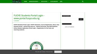 FUOYE Students Portal Login - www.portal.fuoye.edu.ng - Schoolinfo ...