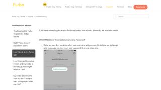 I can't log in to my Furbo app – Furbo Dog Camera