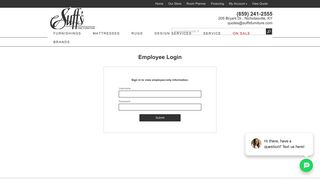 Employee Login - Suff's Furniture