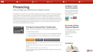 Financing Options - Furniture Row