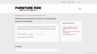 What finance company do you use? Is it Furniture Row Finance or ...
