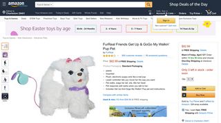 Amazon.com: FurReal Friends Get Up & GoGo My Walkin' Pup Pet ...