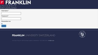 Login | FUS - Franklin University Switzerland