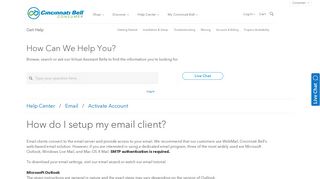 How do I setup my email client? - Cincinnati Bell