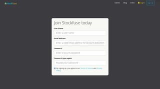 Stockfuse - Sign Up