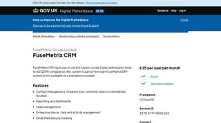 FuseMetrix CRM - Digital Marketplace