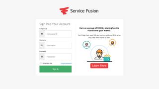 Fusion Login - Service Fusion